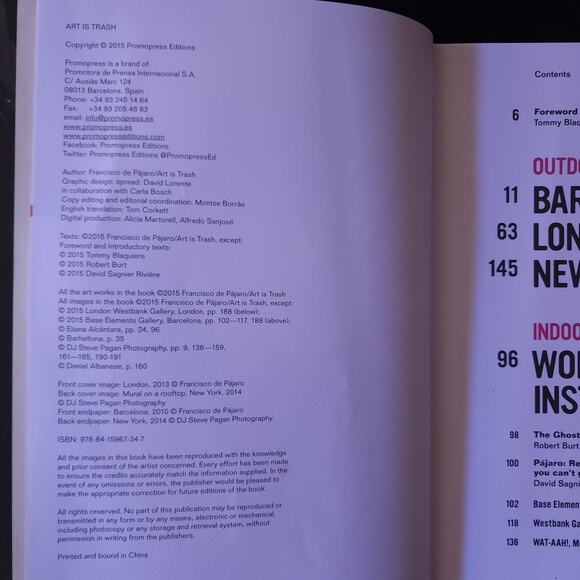 Art is Trash By Francisco De Pajaro and Tommy Blaquiere Hardcover English Book - Picture 7 of 8